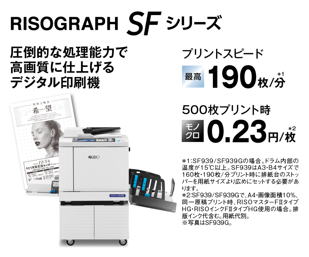 リーフレット：RISOGRAPH　SFシリーズ